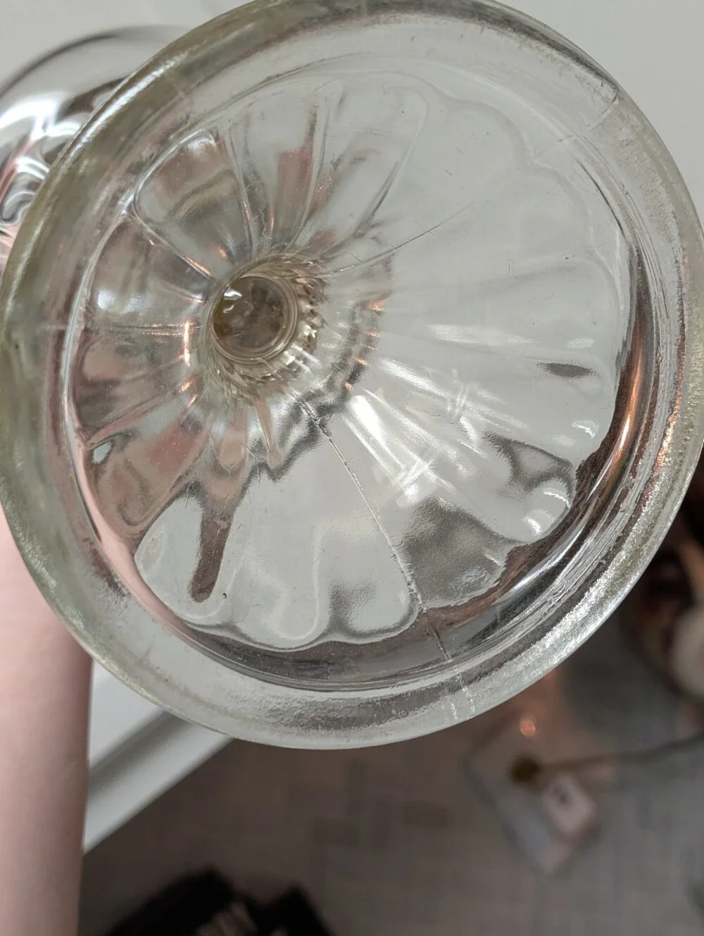 antique clear glass kerosene Lamp